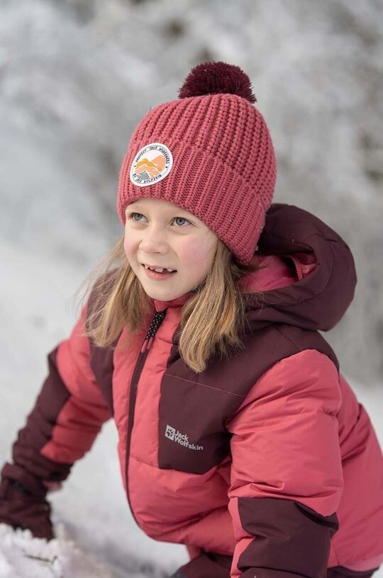 

Детская шапка Jack Wolfskin POMPOM BADGE, розовый