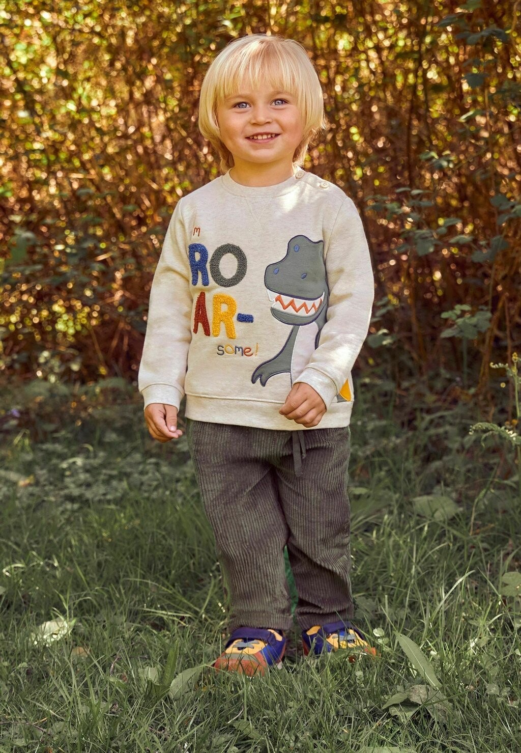 

Брюки CHUNKY PULL ON JoJo Maman Bébé, цвет khaki
