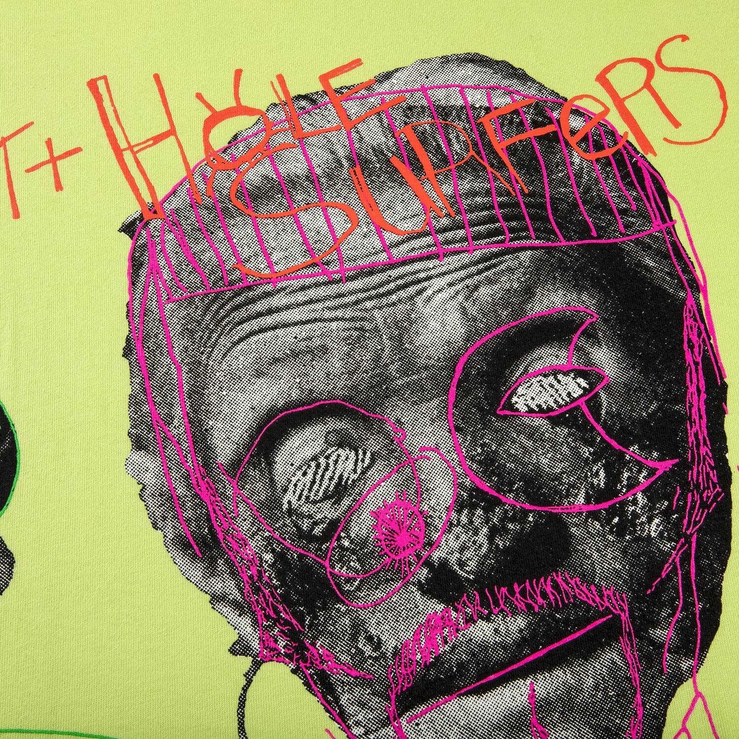 Футболка Supreme x Butthole Surfers Psychic Неоново-зеленый — фото 2