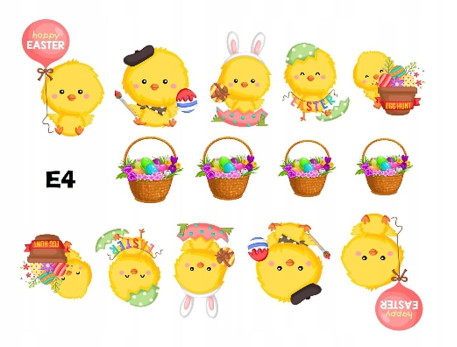 

Водные наклейки для ногтей Пасхальная весна E4 Isabellenails