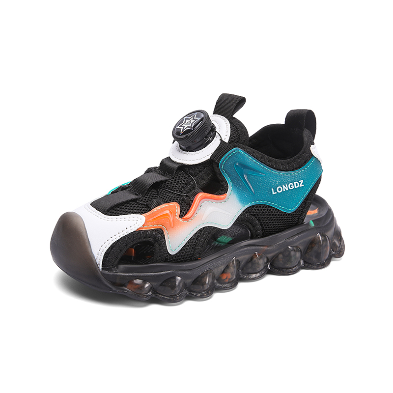 

Сандалии детские, противоскользящие, дышащие, низкие FCMM, черный/оранжевый