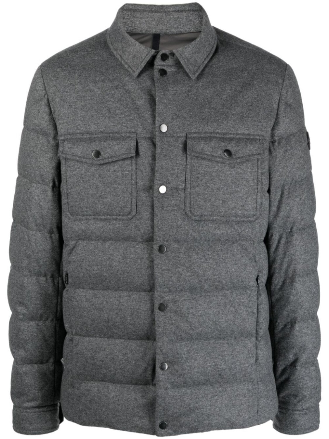 

Moncler Todorka quilted shirt jacket, серый