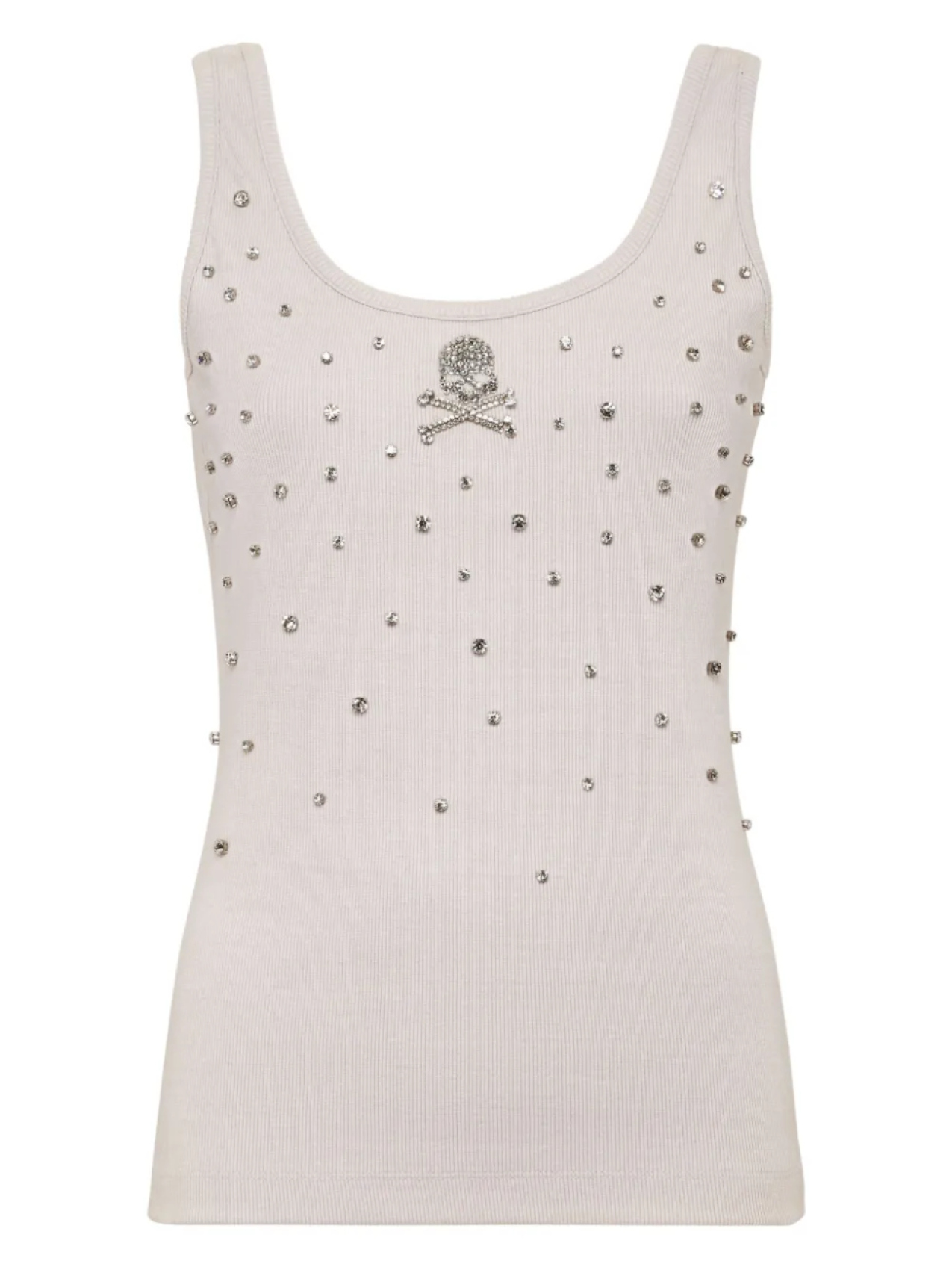 

Топ, украшенный стразами Philipp Plein, серый
