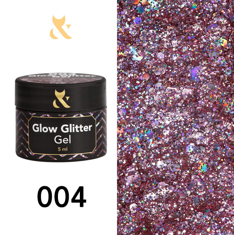 

Гель-лак FOX Glow Glitter Gel 004, 5 мл