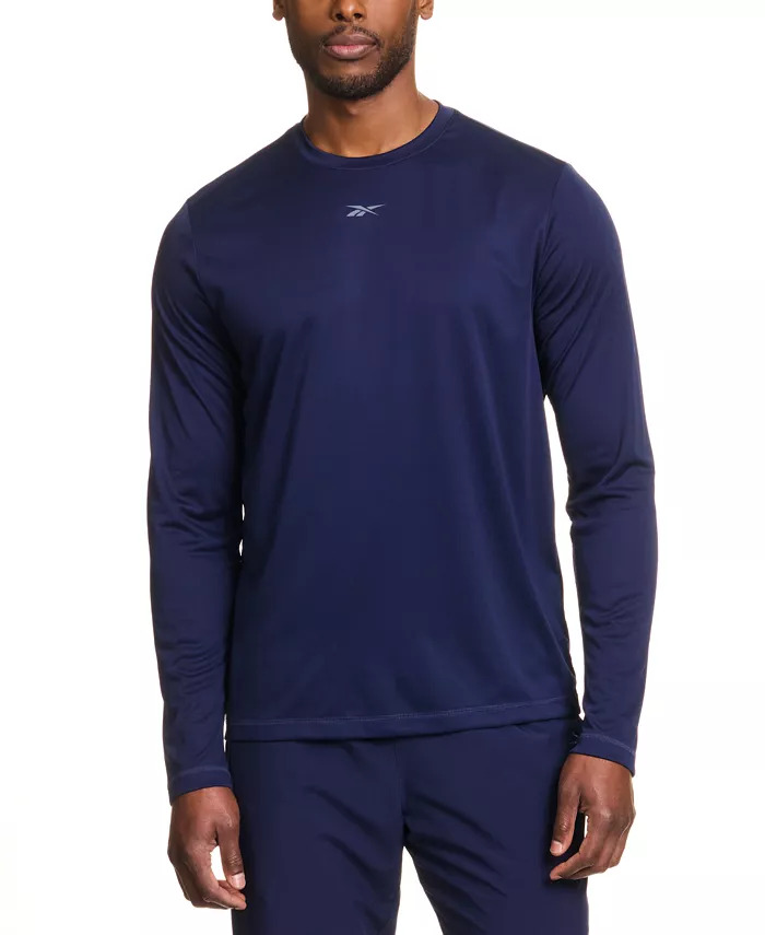

Мужская футболка с длинным рукавом Tech и логотипом Crewneck Reebok, синий