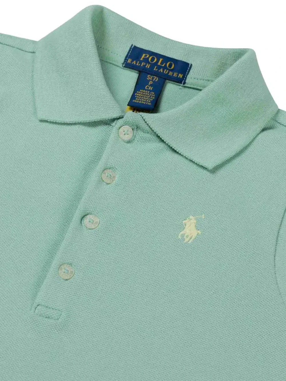 Поло с вышивкой и пуговицами Polo Ralph Lauren Kids, зеленый — фото 2