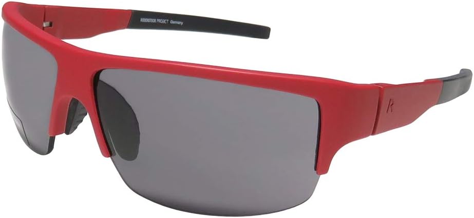 

Солнцезащитные очки Rodenstock Proact R3286 для мужчин и женщин, спортивные, полуободковые, с линзами, защищающими от UVA и UVB излучения (68-6-125, красно-черные), Black