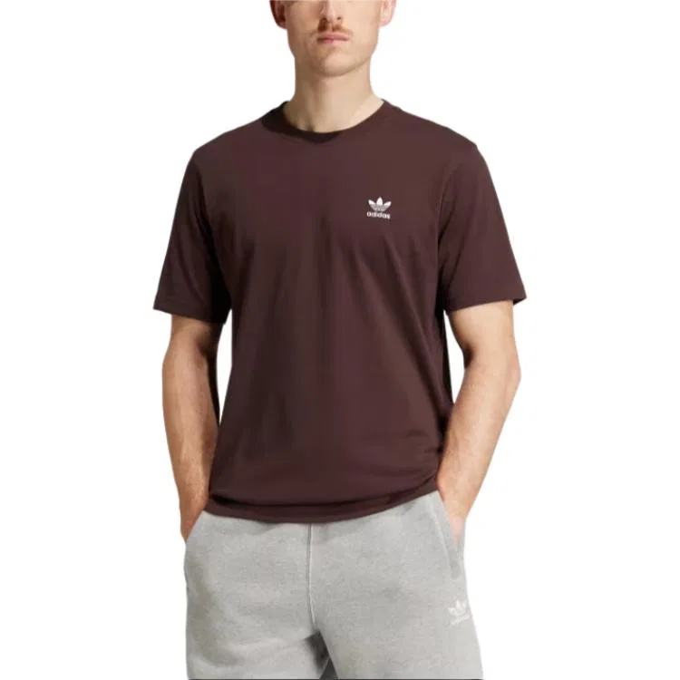 Футболка Trefoil Essentials Adidas Originals, Shadow Brown — фото 3