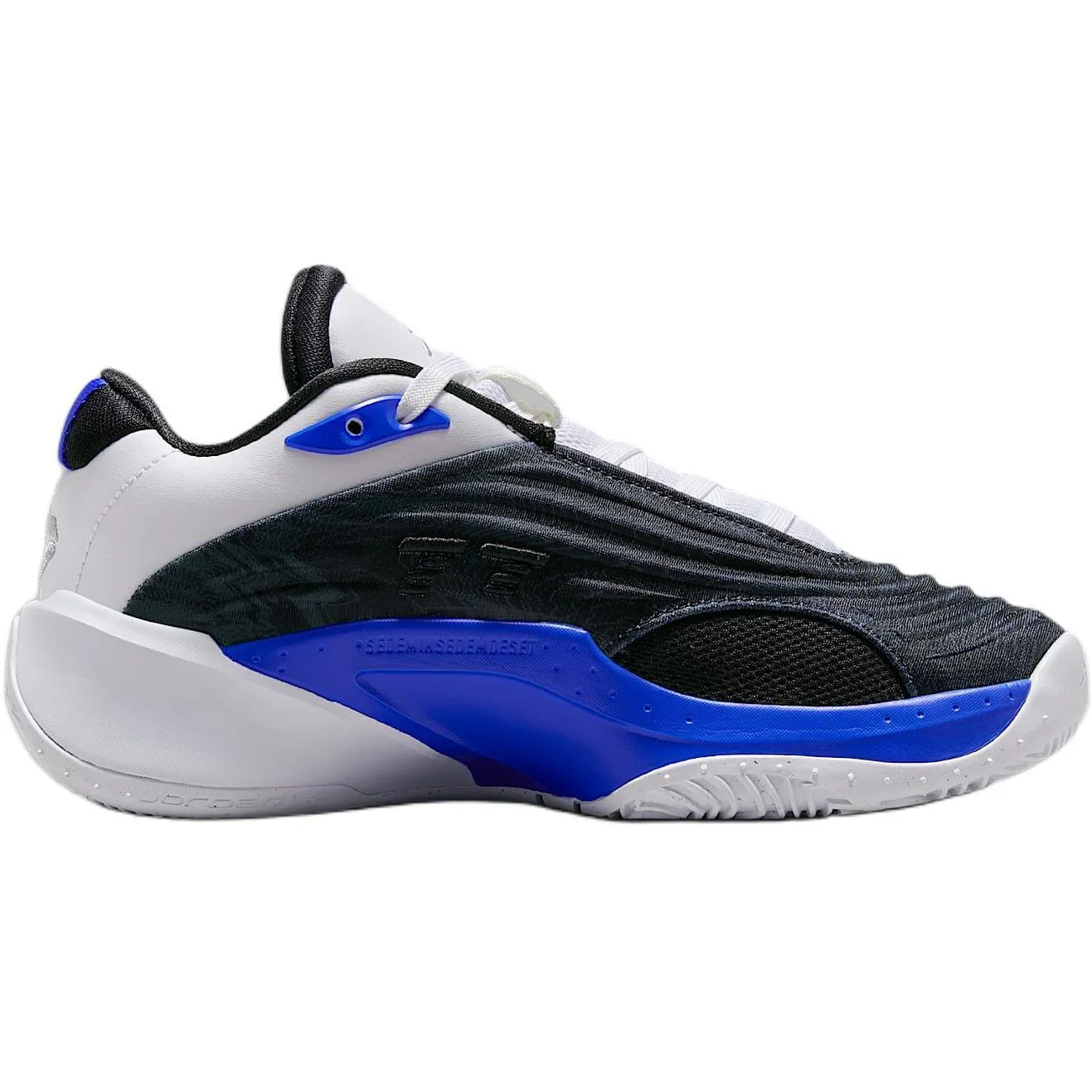 Jordan Luka 3 Slip Resistant Abrasion Resistant низкие детские баскетбольные кроссовки Black/White/Blue для подростков — фото 3