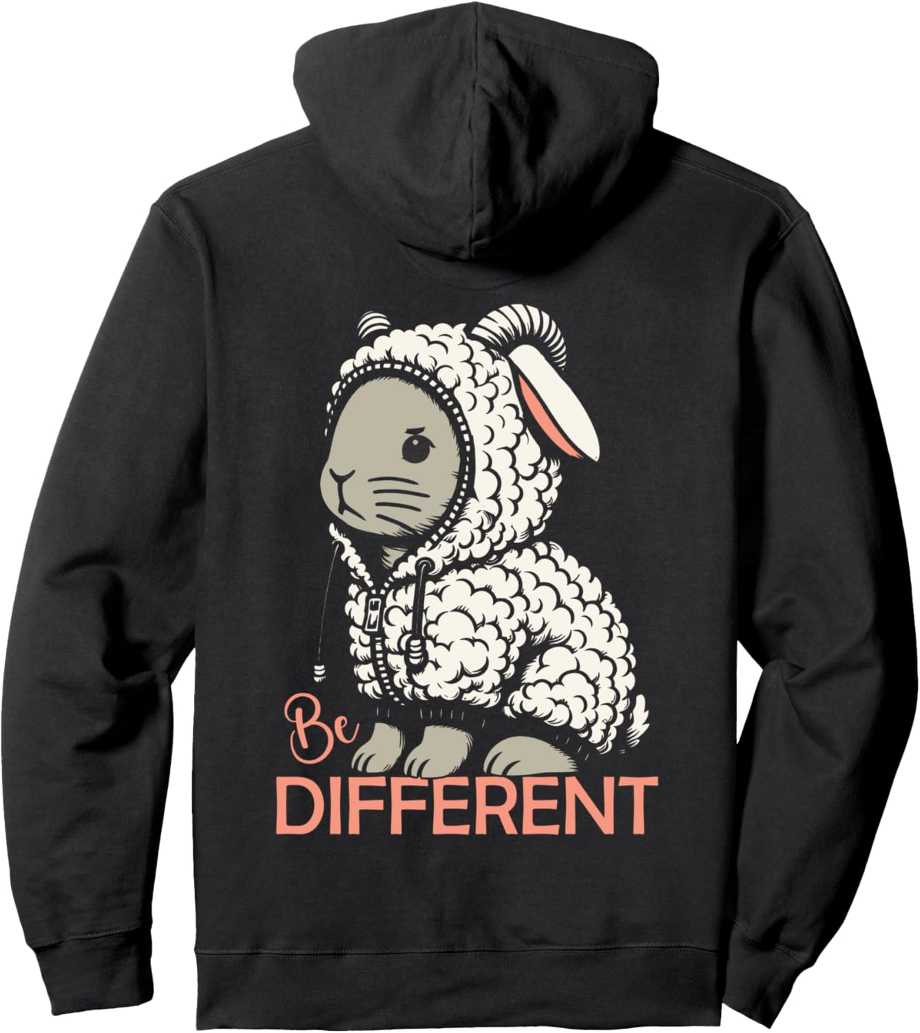 

Толстовка с изображением овцы, кролика, овцы, ягненка Funny Sheep Hare Ewe Bunnies, черный