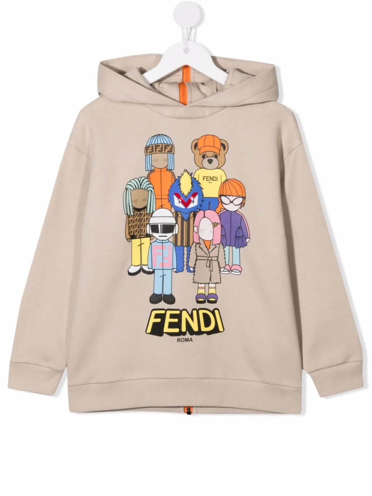 

Худи с принтом Fendi Kids, нейтральный