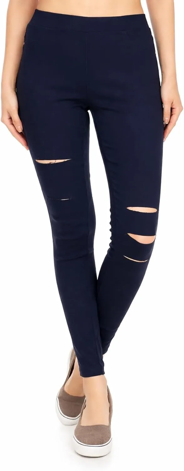 

Jvini женские джинсы-леггинсы с эффектом потертости, Reg-Plus Size