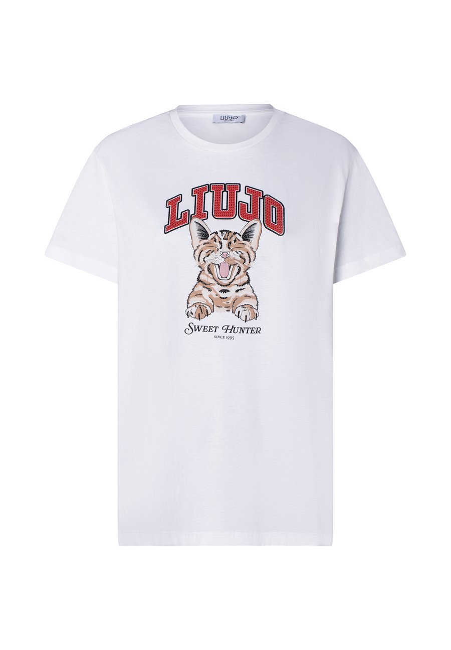 

Футболка LIU JO Print T-shirt, Weiß/White, Белый, Футболка LIU JO Print T-shirt, Weiß/White