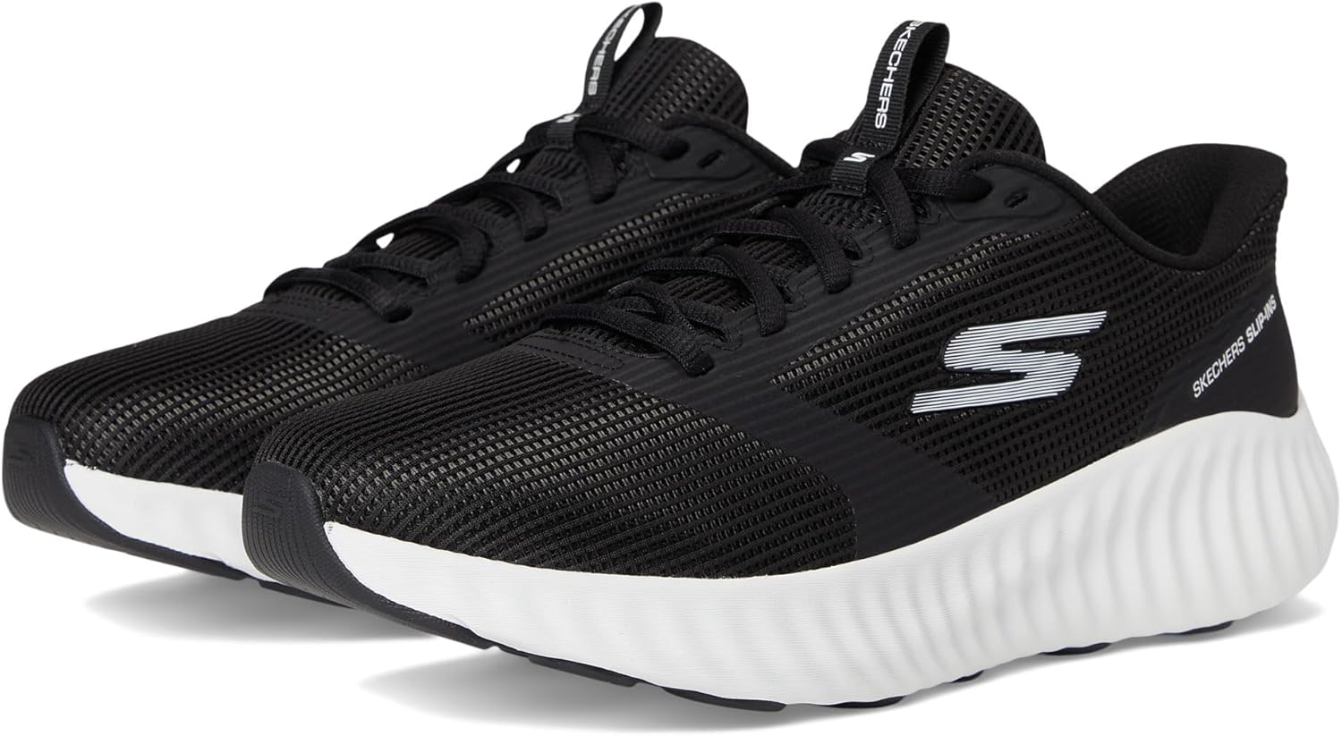 Мужские кроссовки Skechers Go Run Now Hands Free Slip-ins, белый/черный — фото 2