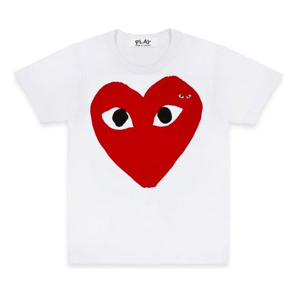 

Футболка big heart t-shirt 'white' Comme Des Garcons Play, белый