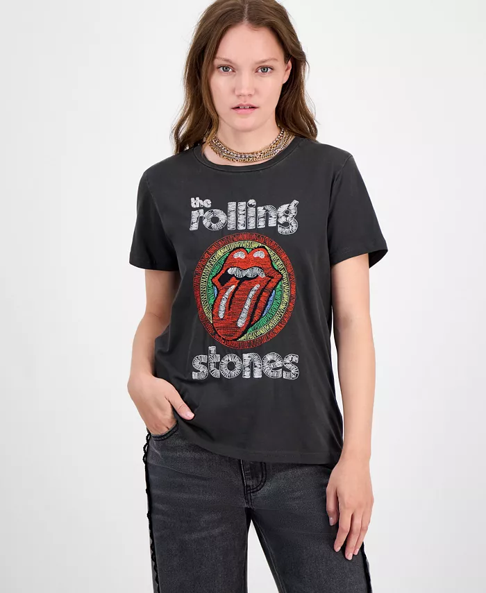 

Женская футболка Rolling Stones Circle Lips Classic Lucky Brand, черный