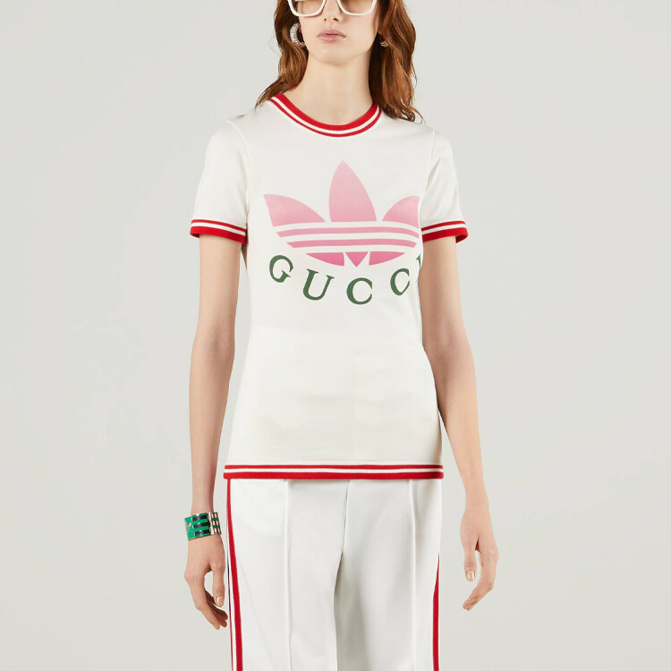 Футболка женская Adidas X Gucci, белый — фото 3