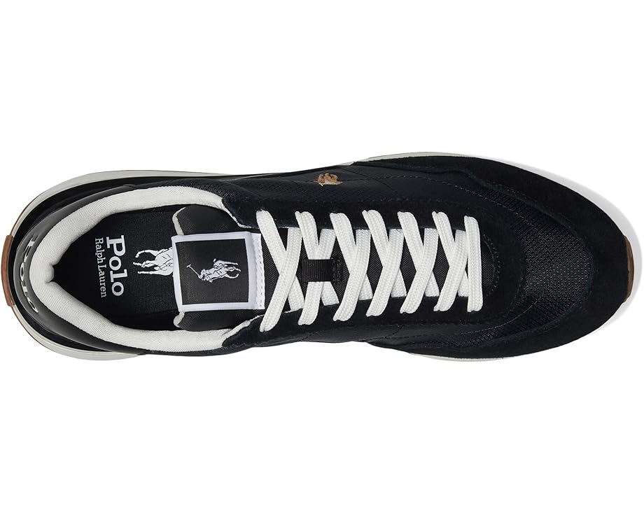 Кроссовки Polo Ralph Lauren Train 89 Suede-Paneled Sneakers, цвет Black/Multi Pp — фото 2