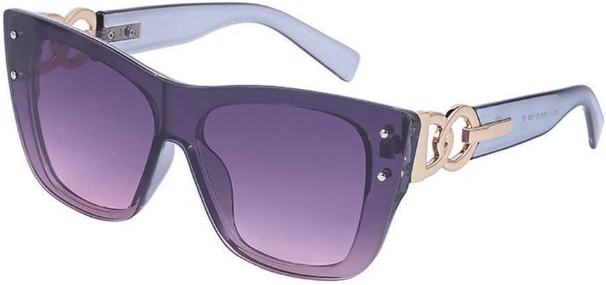 

Женские солнцезащитные очки «кошачий глаз» без оправы, роскошные модные солнцезащитные очки «кошачий глаз» для женщин, большие солнцезащитные очки без оправы для женщин TYUVIVO, C8purplepink