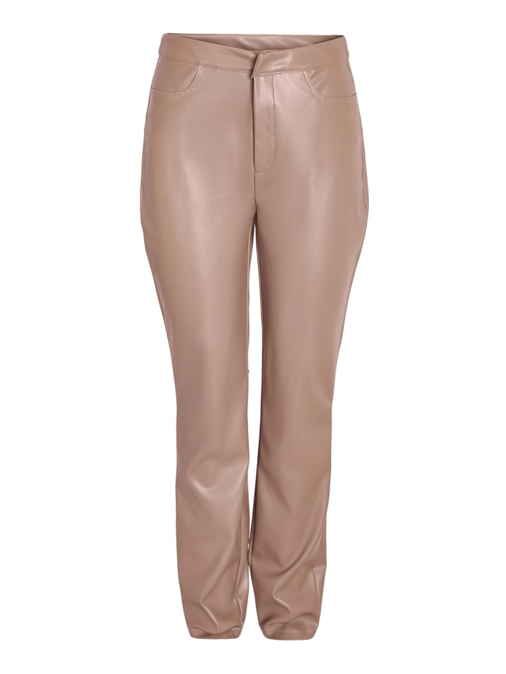 

Брюки из искусственной кожи с полиуретановым покрытием NMANDY коричневого цвета Noisy may