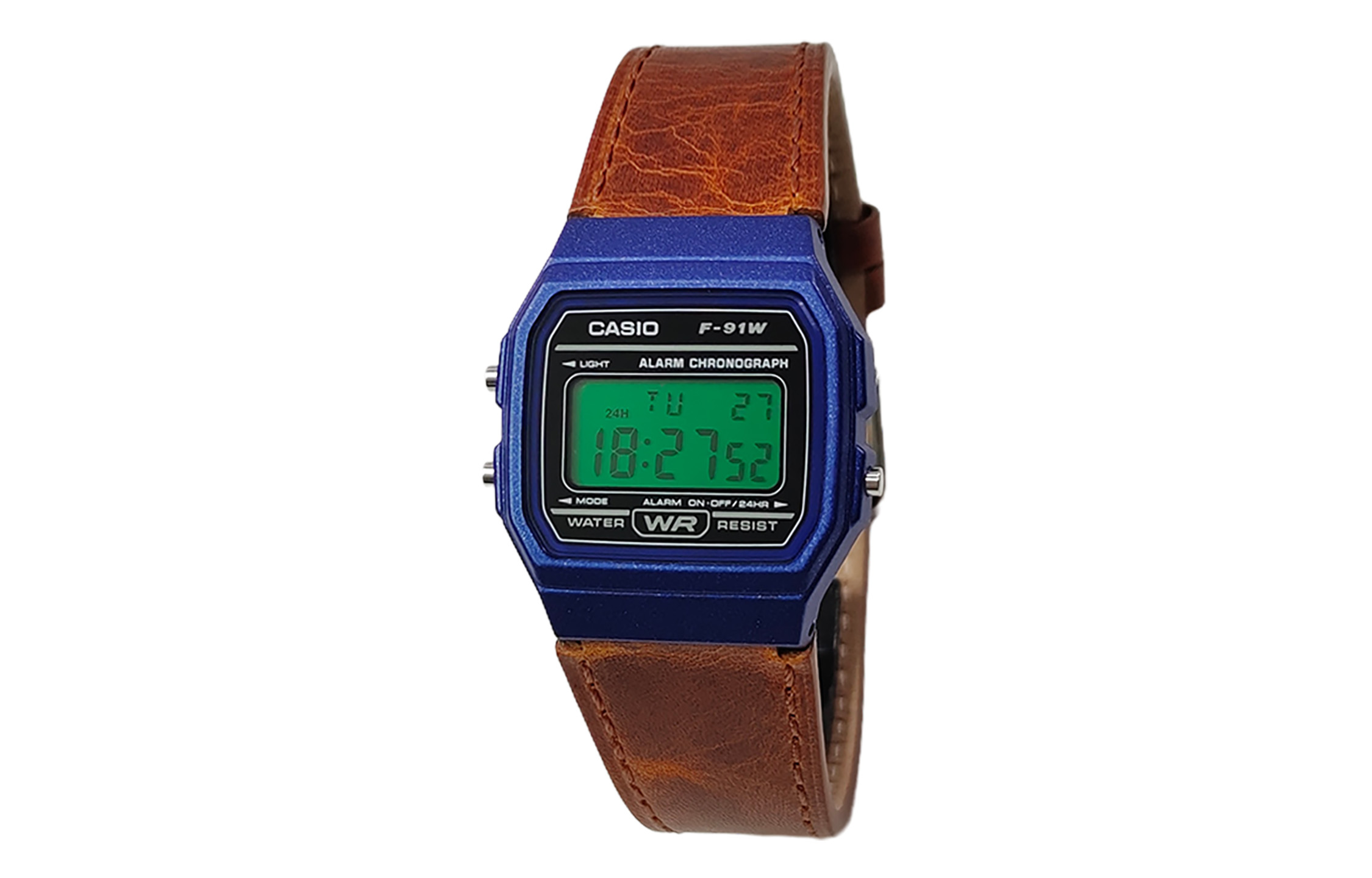 

CASIO Ретро серия кварцевый механизм натуральный кожаный ремешок унисекс черный циферблат часы