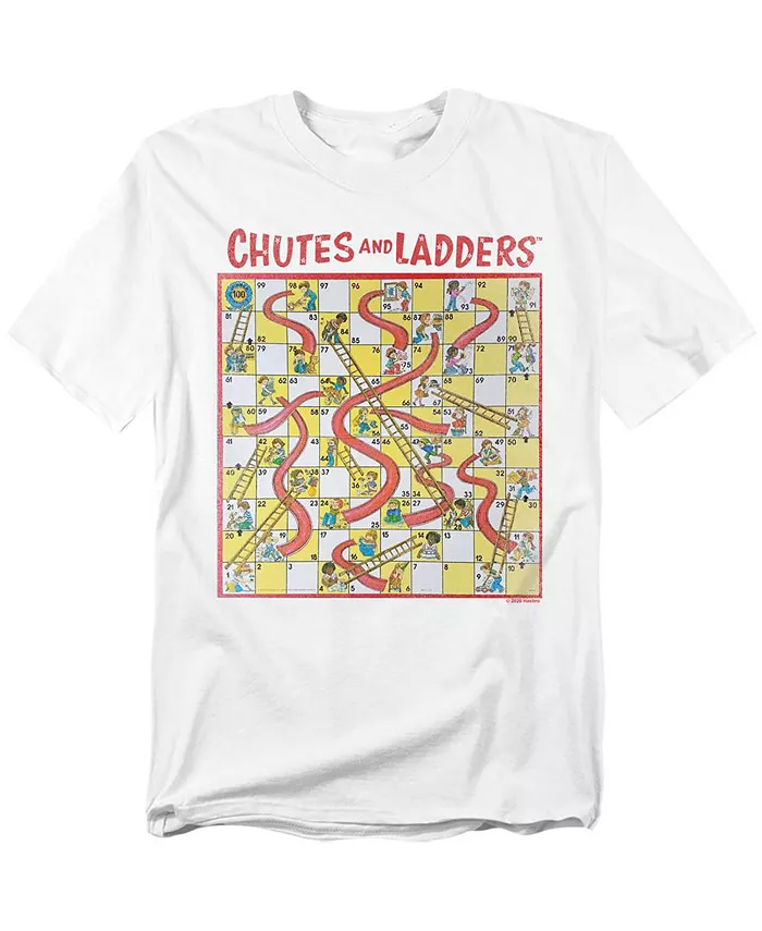 

Футболка с принтом игрового поля Chutes and Ladders 1979 года выпуска Big & Tall Hasbro+, белый
