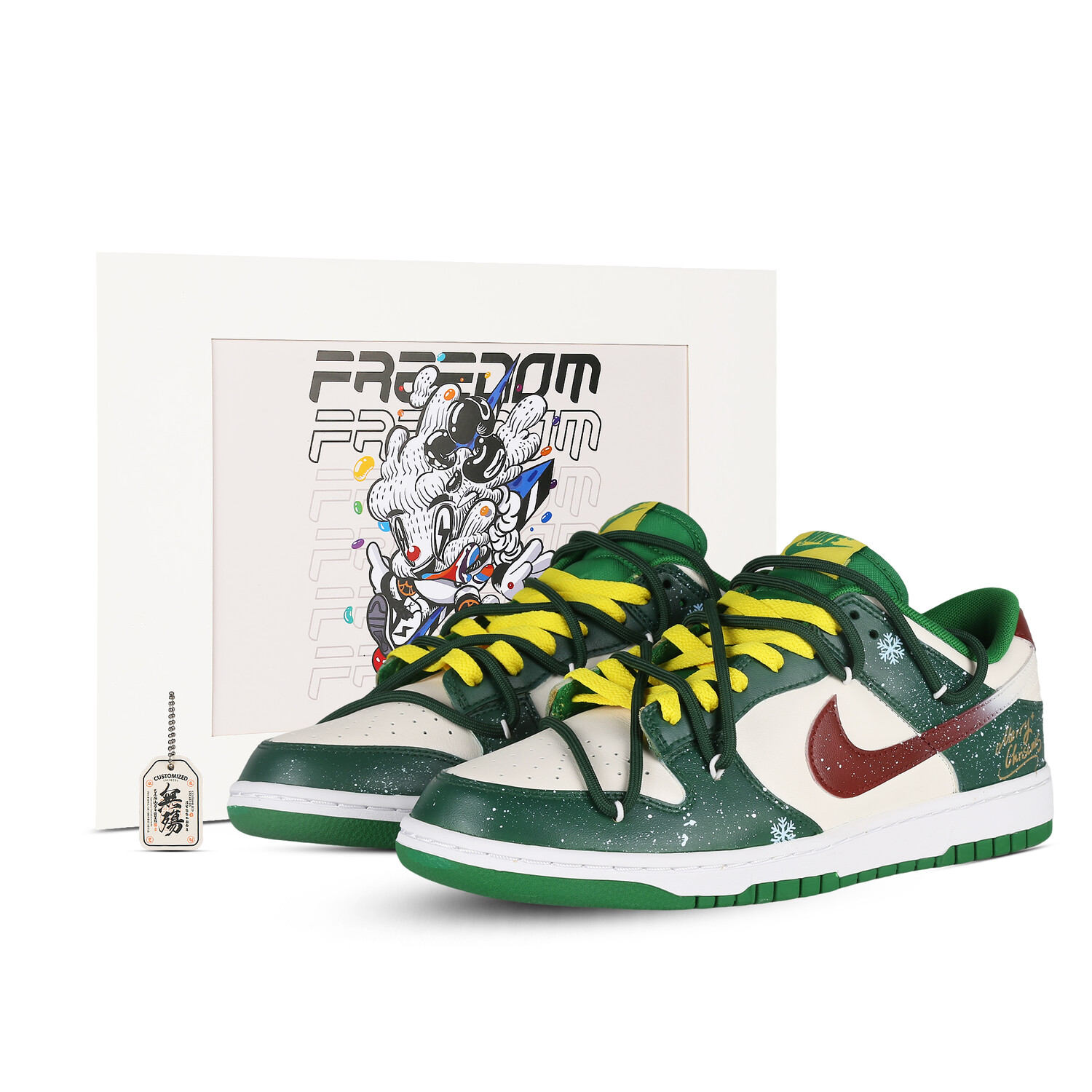 

Кроссовки Nike Dunk Skateboard Shoes Men Low-Top Red Green
