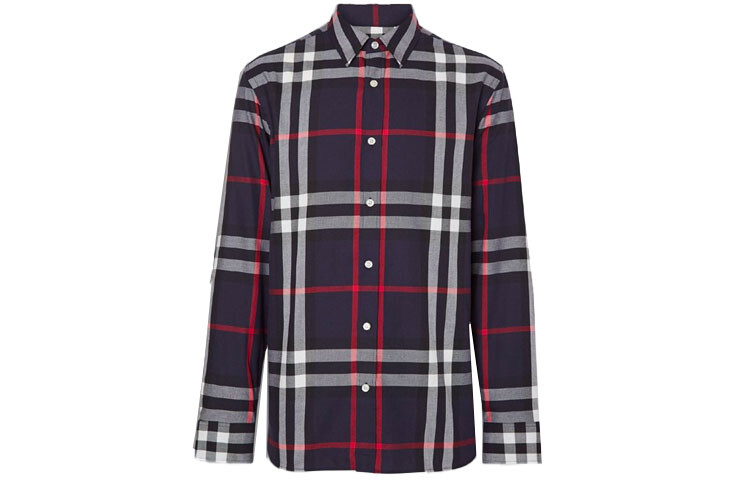 

Рубашка мужская темно-синяя Burberry, синий