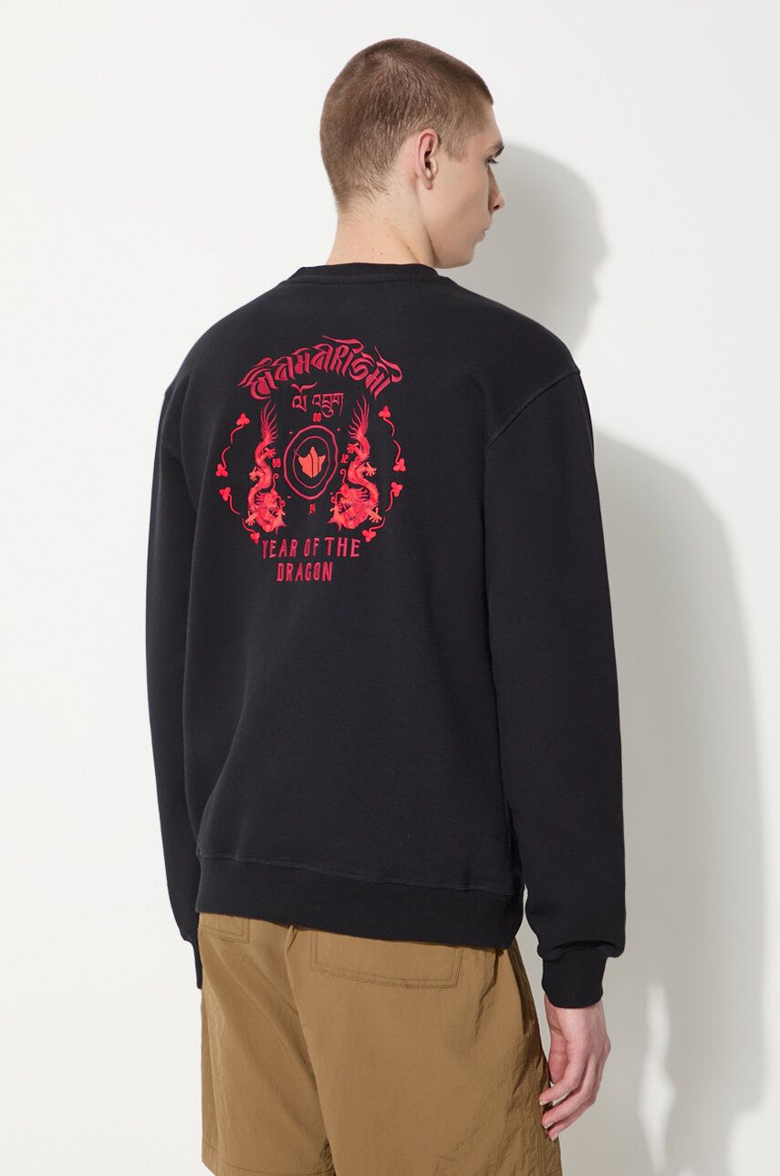 

Хлопковая толстовка Dragon Anniversary Crew Sweat Maharishi, черный