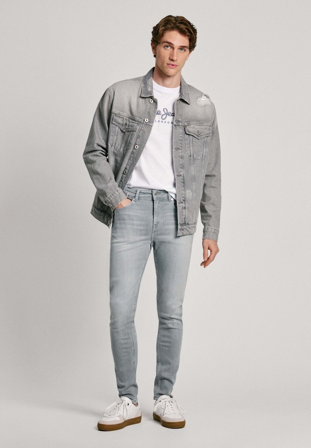 

Джинсы скинни Pepe Jeans, синие джинсы
