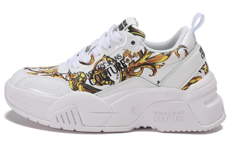 

Кроссовки VERSACE JEANS Lifestyle Shoes Women's Low-top Gold, белый