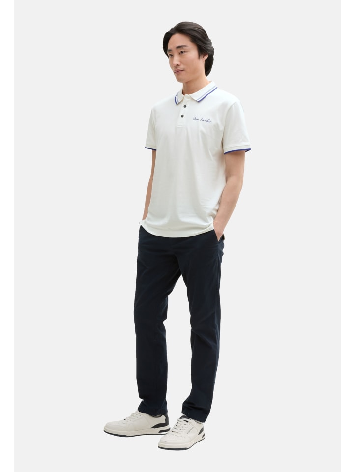 

Tom Tailor Белая рубашка поло, Белый, Tom Tailor Белая рубашка поло