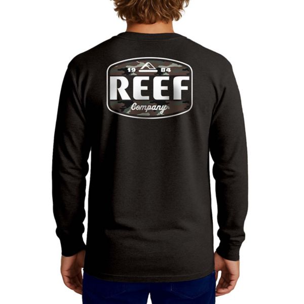 

Мужская футболка с длинным рукавом и принтом «Covert» Reef, черный