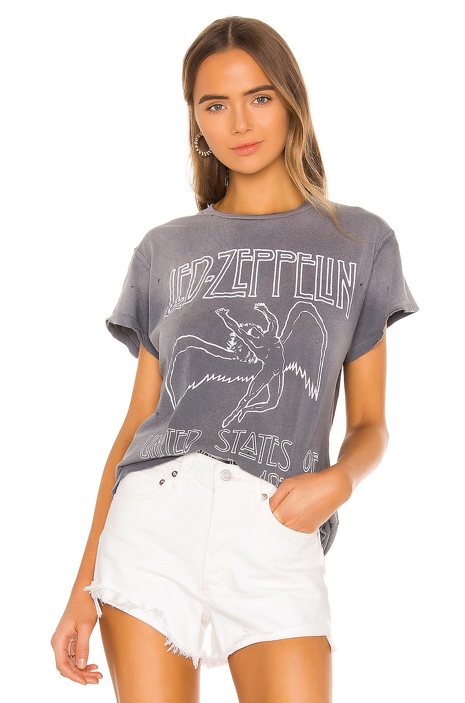 

Футболка led zeppelin united '77 crew Madeworn, серый