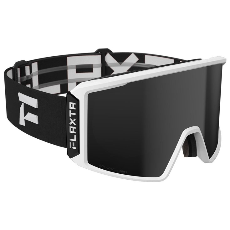 

Горнолыжные очки напоминают черно-белые с черными зеркальными линзами. Flaxta