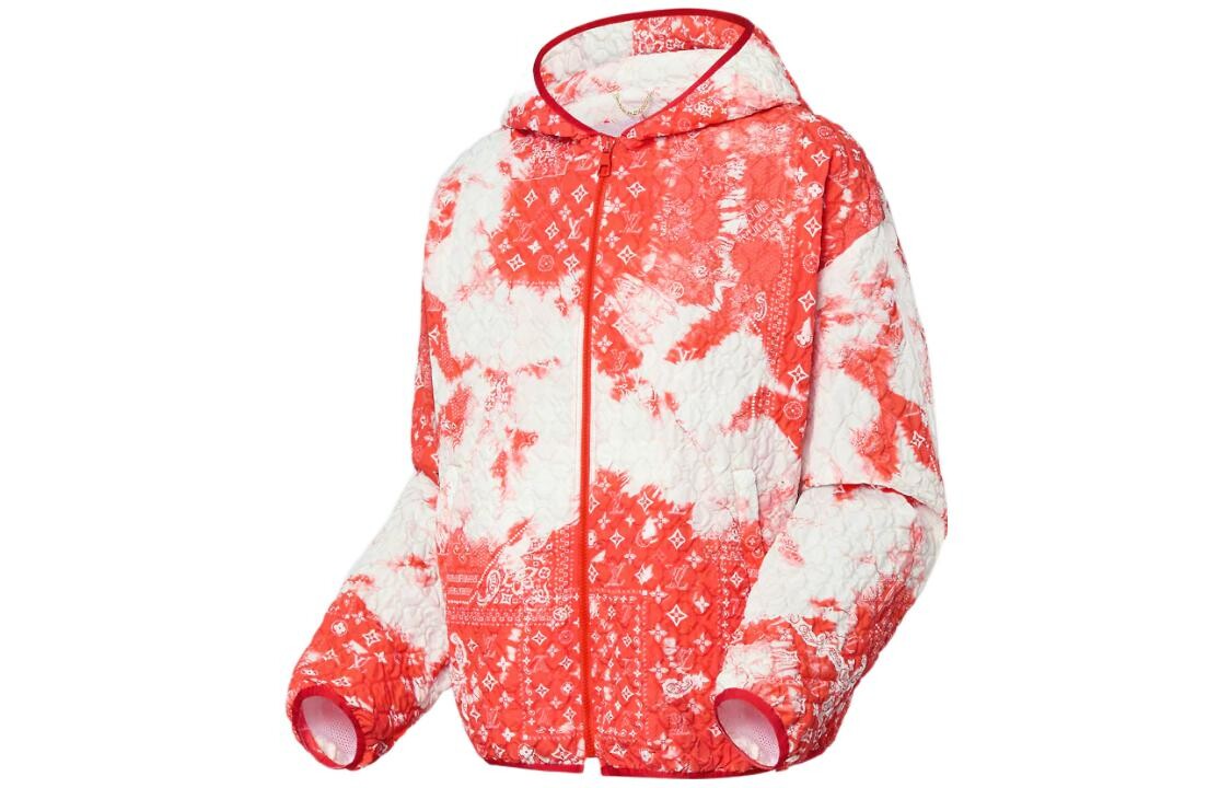 Новые квартальные продукты LV Jacket Men Orange Louis Vuitton, оранжевый — фото 3