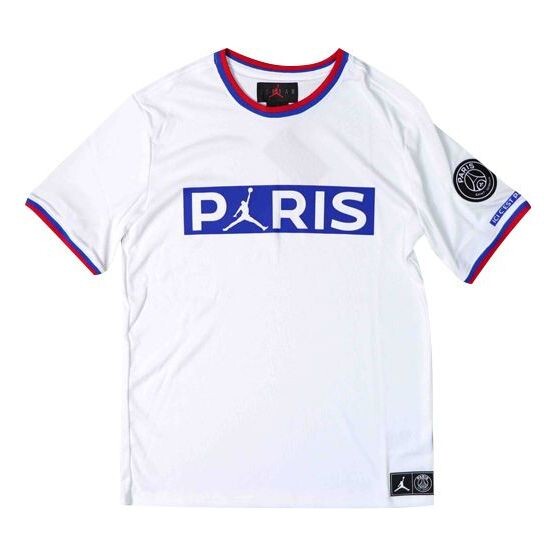 

Футболка Air Jordan Paris Saint-Germain team logo Short Sleeve White, белый