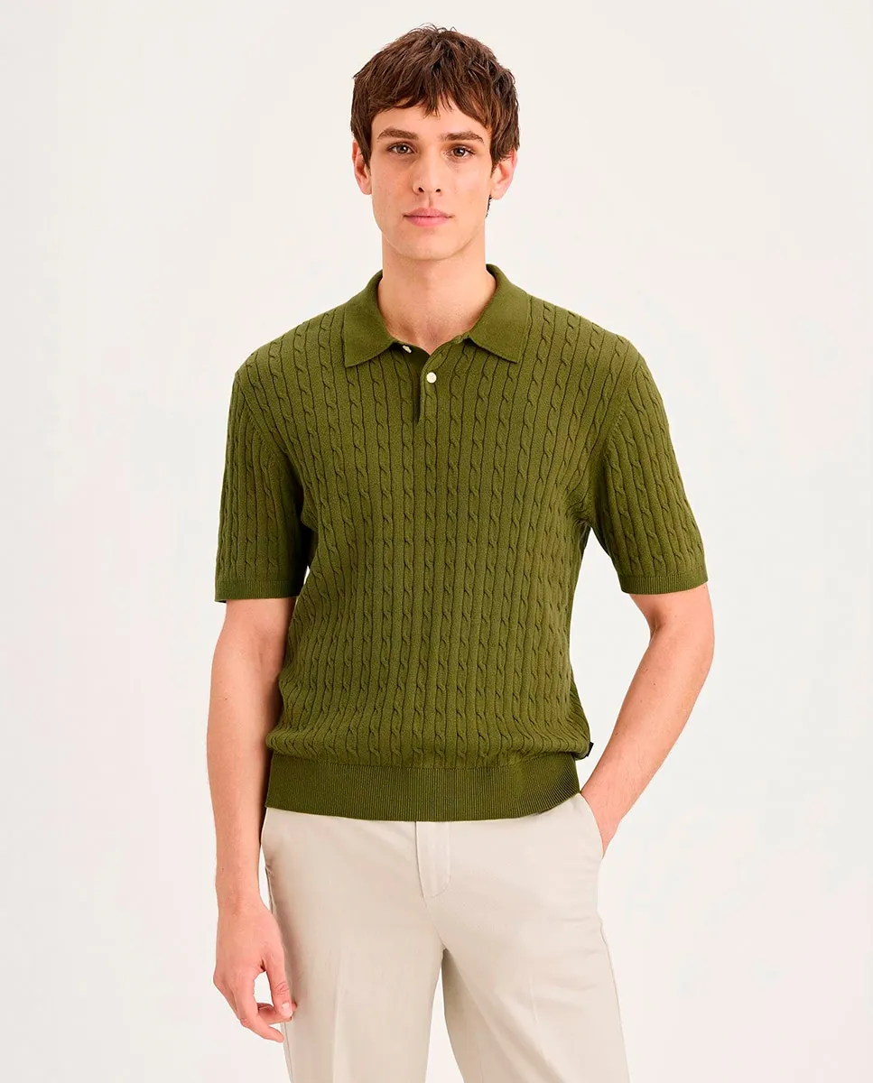 

Мужское поло из эластичной ткани с коротким рукавом Dockers, зеленый