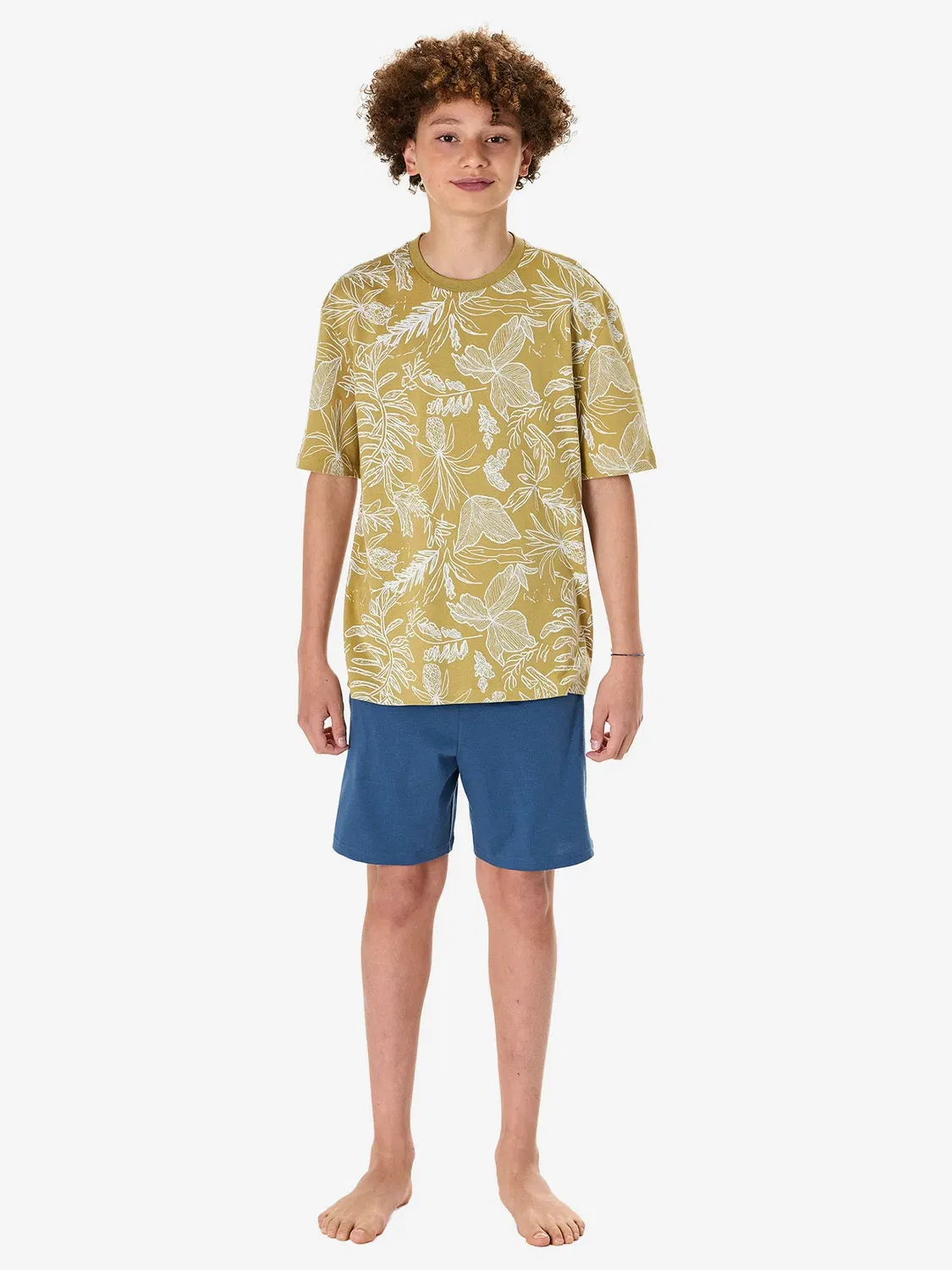 Пижама Nightwear из хлопка Schiesser, хаки — фото 2