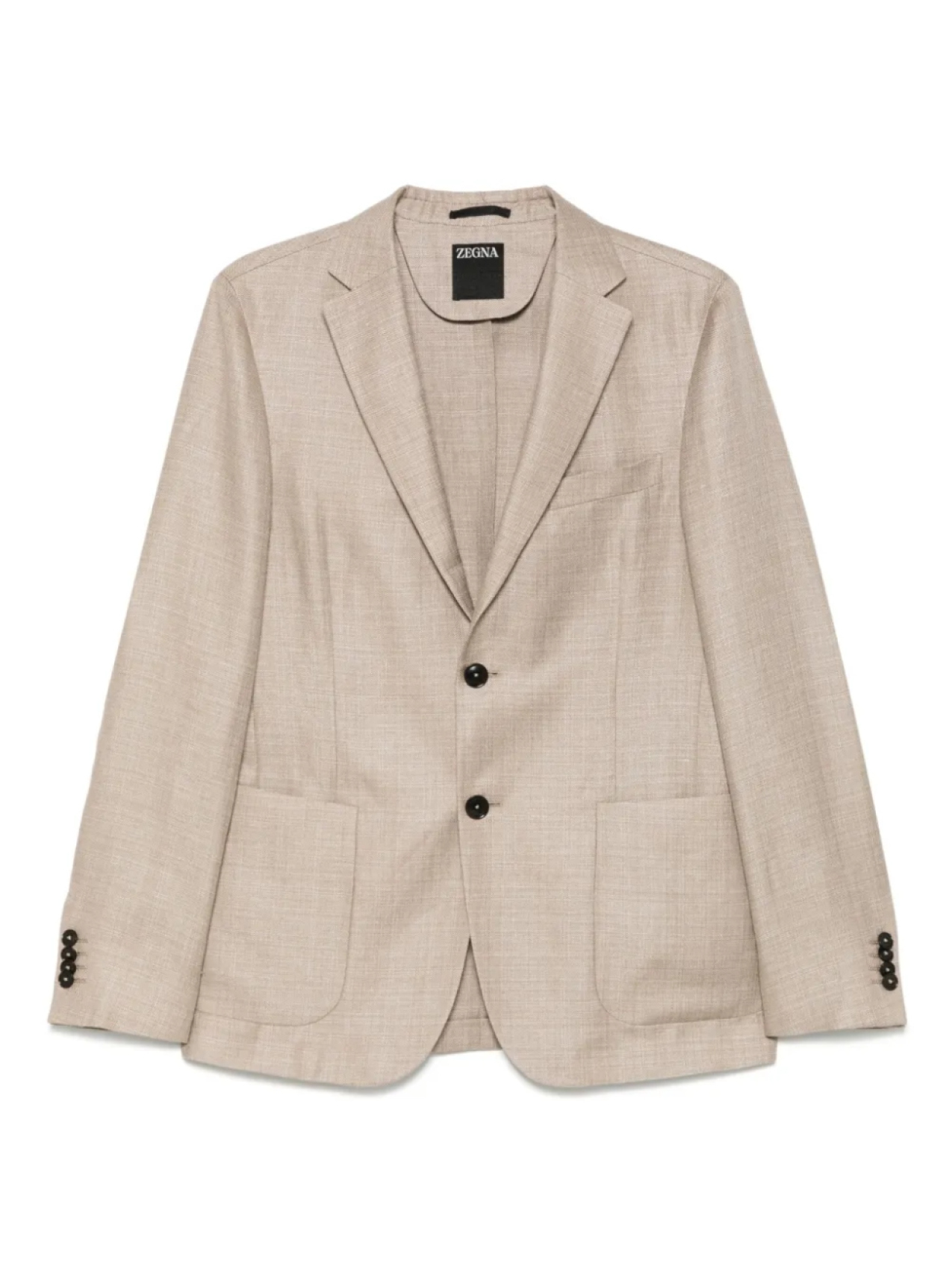 

Однобортный пиджак Zegna, нейтральный