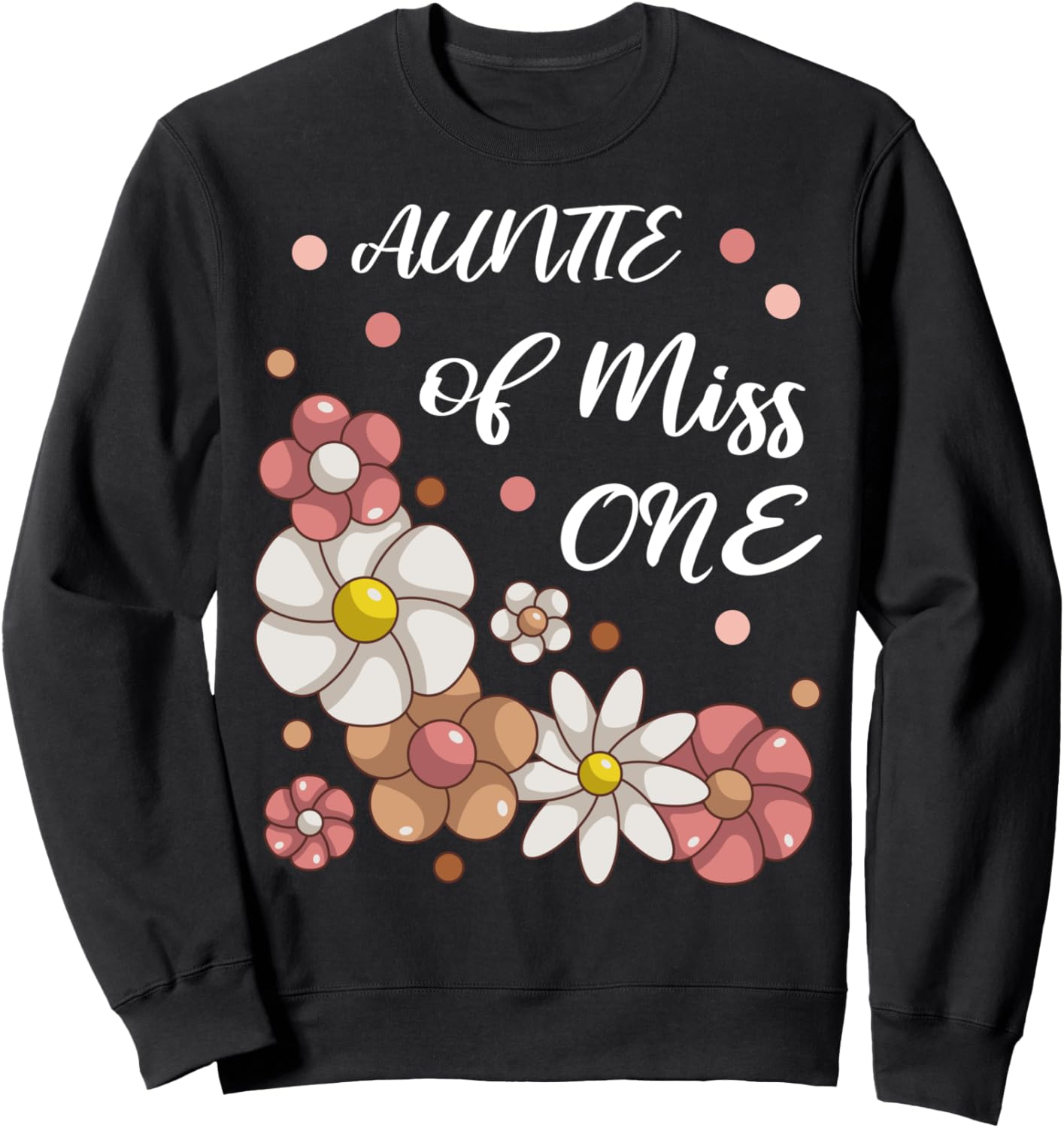 

Тетя мисс Один, летний богемный наряд с ромашками на первый день рождения, толстовка Family Look 1 Year Old Flowers Decoration Gifts, черный