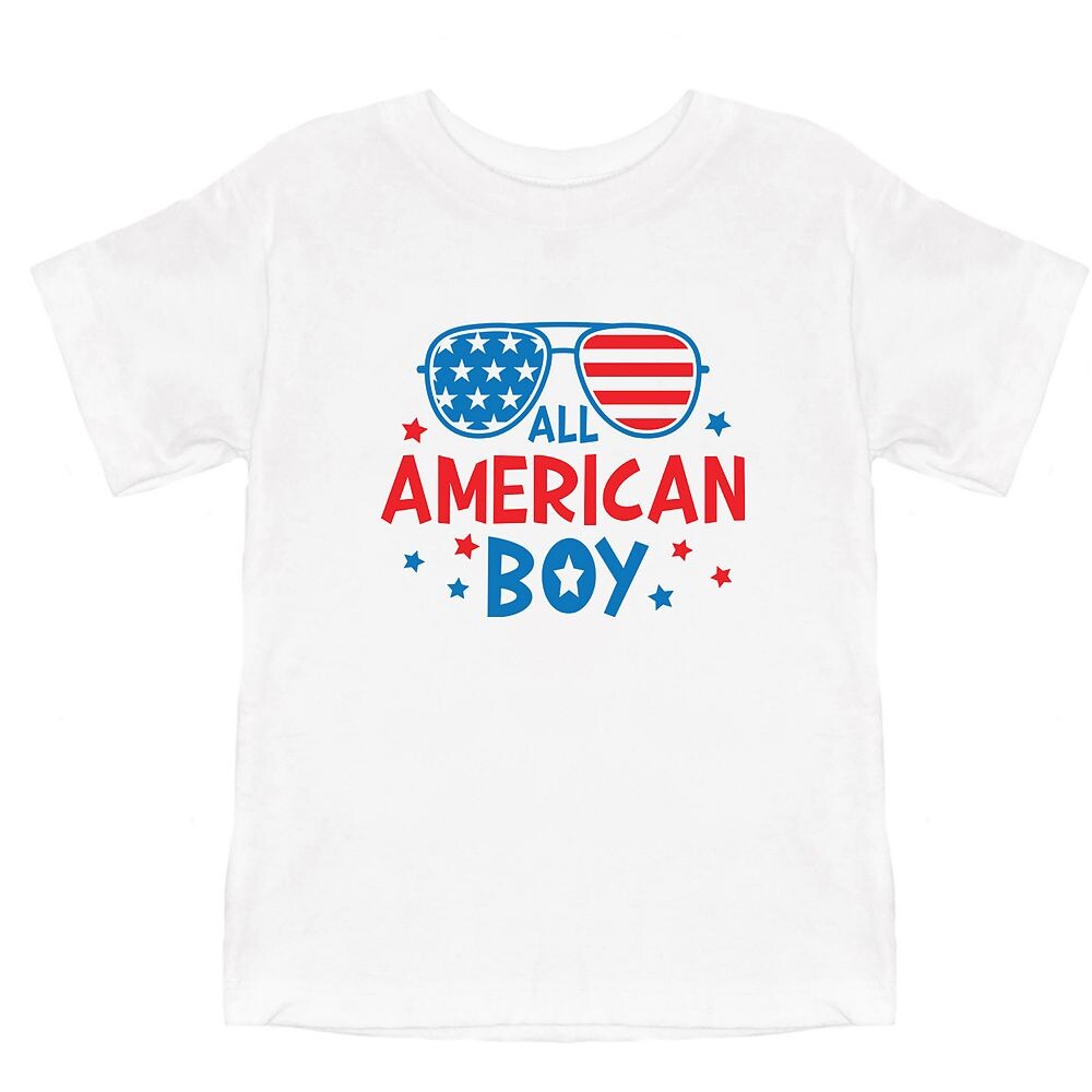 

Молодежная футболка с короткими рукавами и рисунком All American Boy Sunglasses The Juniper Shop, белый