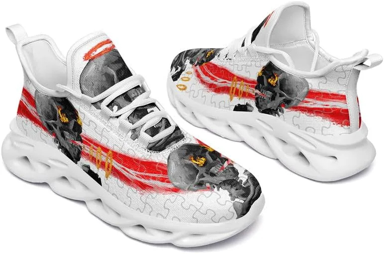 

Модные кроссовки с черепом для мужчин и женщин, с дерзкой элегантностью, готические легкие кроссовки из сетки EVA для ходьбы, тенниса и спорта AWSOLE