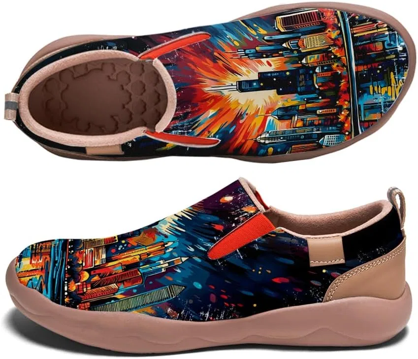 Тапки повседневные Art Painted Slip On Loafers, Чикаго-03 Solepulse — фото 4
