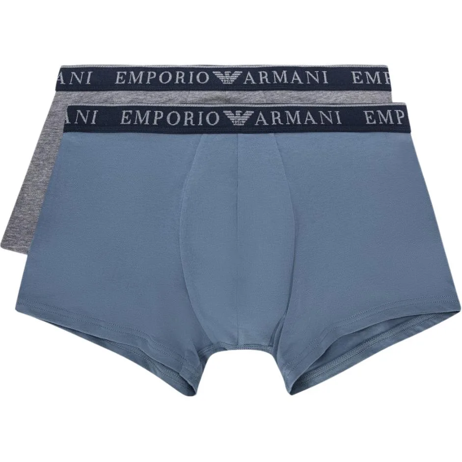 EMPORIO ARMANI Мужские трусы 2 шт синие+серые