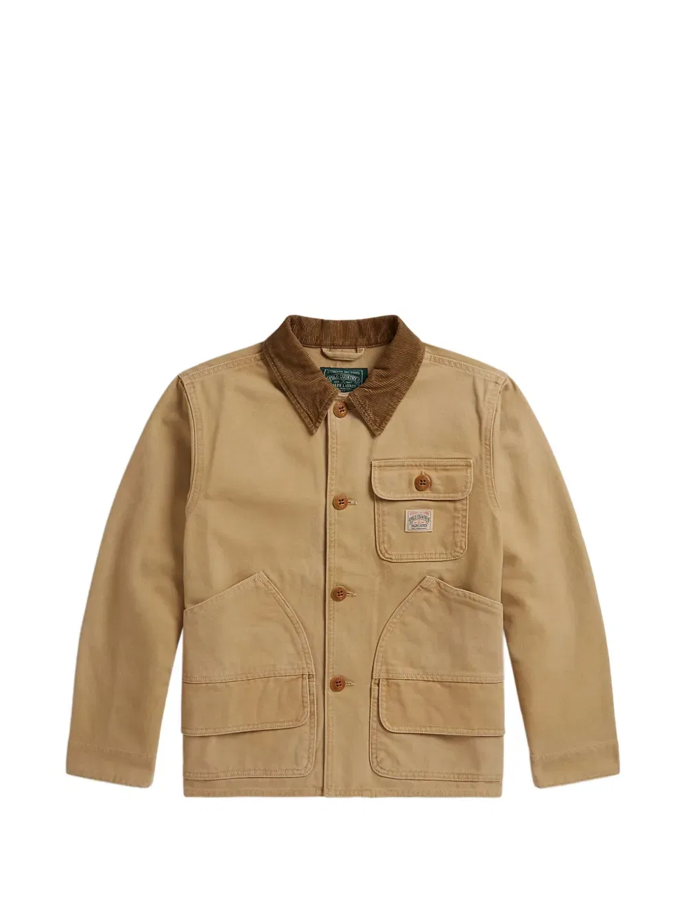 Бомбер с вельветовым воротником Polo Ralph Lauren Kids, нейтральный