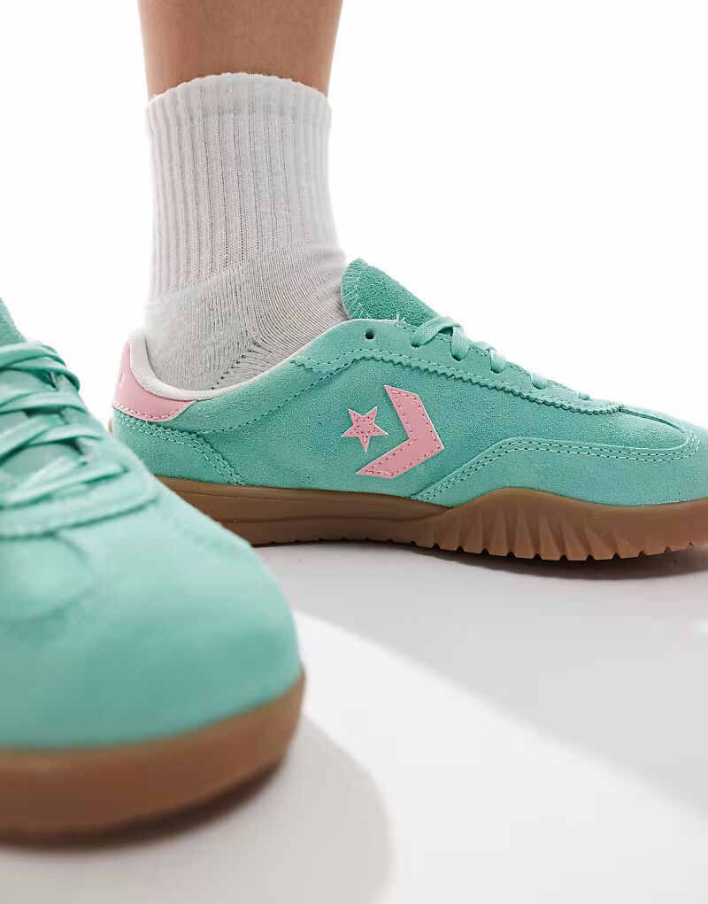 Кеды Converse Run Star бирюзового и розового цвета — фото 3