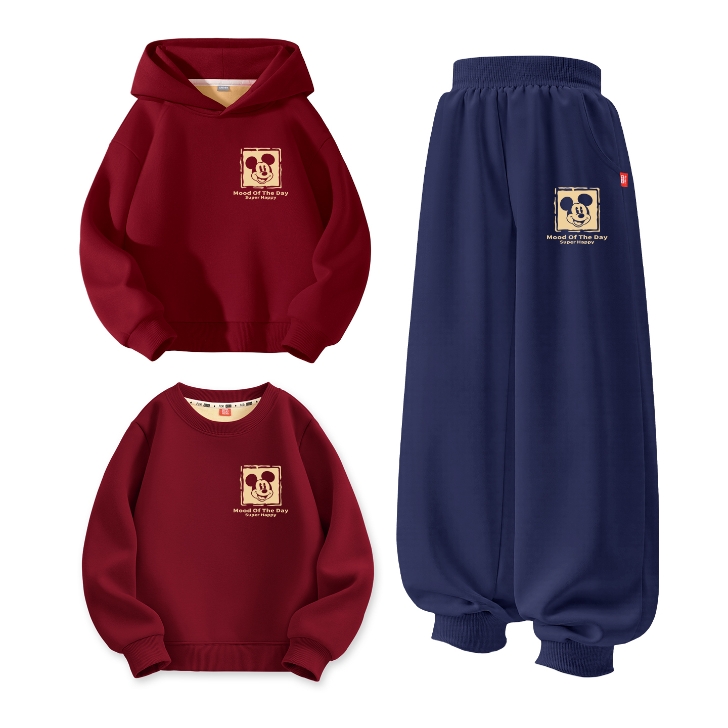 

Детский костюм Танг Disney, [thickened and fleece-lined]difangchi k бордовый+difangchi k темно-синий +difangchi k бордовый