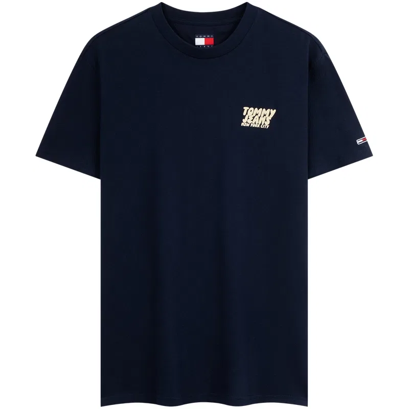 Футболка унисекс Navy Blue Tommy Hilfiger, Ecru YBH — фото 3