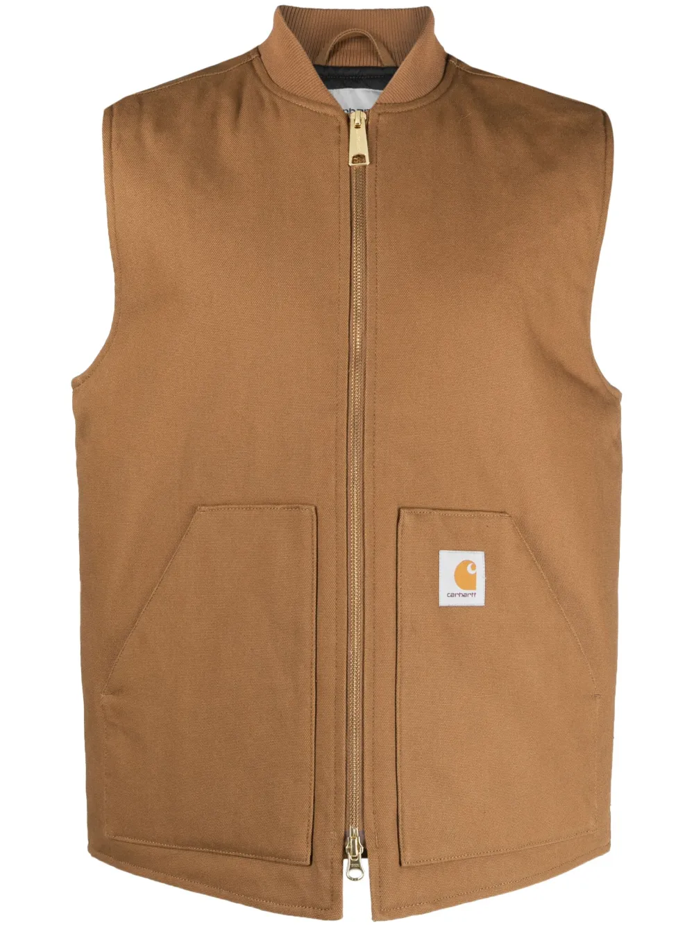 

Жилет на молнии с нашивкой-логотипом CARHARTT WIP, коричневый